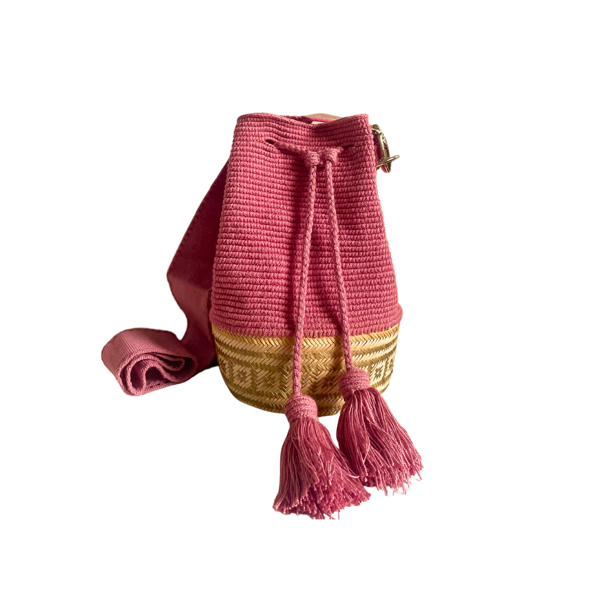 Akuaippa Wayuu Woven Crossbody Bag-Pink Continente Dorado